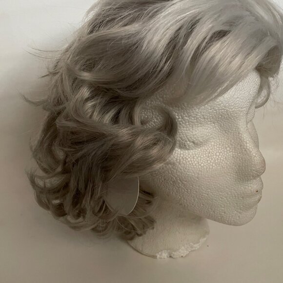 Short Curly Grey Costume Wig - Picture 1 of 12